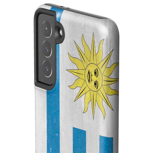 Uraguay Flag Distressed Galaxy S21 5G Pro Case